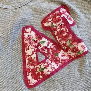 Delta Gamma floral ribbed tank